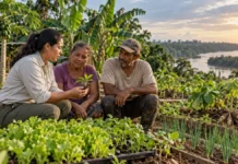 Lote de R$ 1,3 milhão prevê assistência técnica para 136 famílias na Madeira Mamoré Agricultura familiar em composição editorial sobre ATER em Rondônia e assistência técnica no território Madeira Mamoré