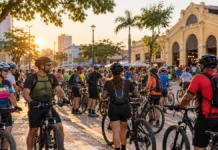 Bike Tour percorre pontos históricos de Porto Velho neste domingo Composição editorial sobre o Bike Tour em Porto Velho.