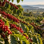 Safra de café de Rondônia chega a 2,88 milhões de sacas e cresce 24%, estima Conab Café de Rondônia em lavoura de conilon durante a safra 2026