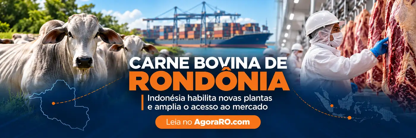 Faixa editorial sobre carne bovina de Rondônia e habilitação de novas plantas pela Indonésia