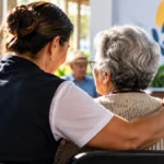 Entidades têm até 16 de setembro para disputar 7 vagas no Conselho da Pessoa Idosa Pessoa idosa acompanhada por cuidadora em composição editorial sobre participação social e direitos da pessoa idosa