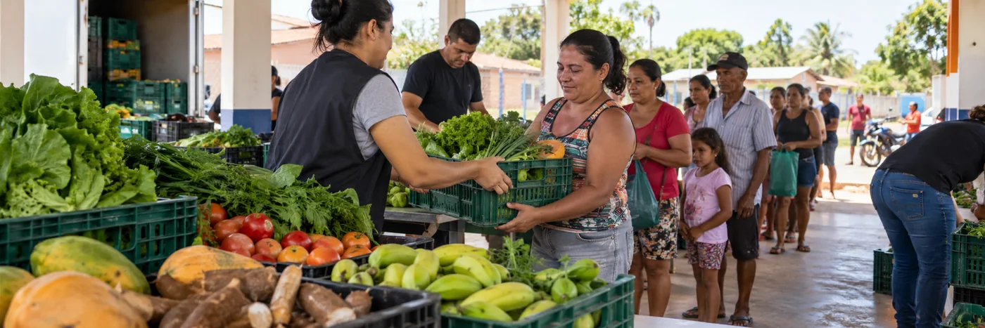 calendário de atendimento da Cesta Verde em Rolim de Moura