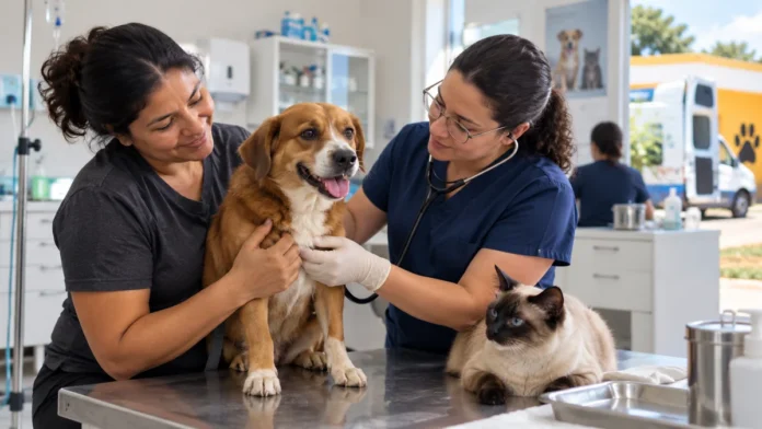 Clínica de Bem-Estar Animal em Porto Velho Clínica veterinária com atendimento a cão e gato em composição editorial sobre a Clínica de Bem-Estar Animal em Porto Velho
