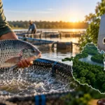 Conama muda licenciamento da piscicultura; veja impacto em Rondônia Composição editorial sobre licenciamento da aquicultura, com trabalhador em criação de peixes e elementos de regulação ambiental.