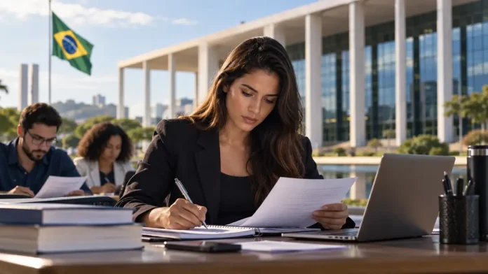 Concurso da Receita Federal em composição editorial sobre estudos e preparação para seleção pública