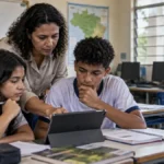 Tecnologia para ensino médio: TCE mantém contratação suspensa e cobra números da Seduc Composição editorial sobre tecnologia educacional e contratação da Seduc em Rondônia