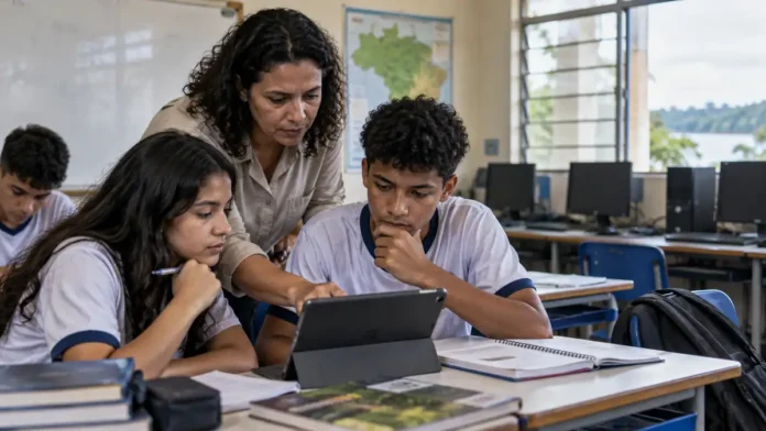 Contratação da Seduc em Rondônia — tecnologia educacional Composição editorial sobre tecnologia educacional e contratação da Seduc em Rondônia