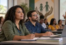 IFRO abre 540 vagas gratuitas para formação sobre direitos de crianças e adolescentes Imagem ilustrativa de adultos em ambiente de formação, representando curso gratuito do IFRO sobre direitos da criança e do adolescente