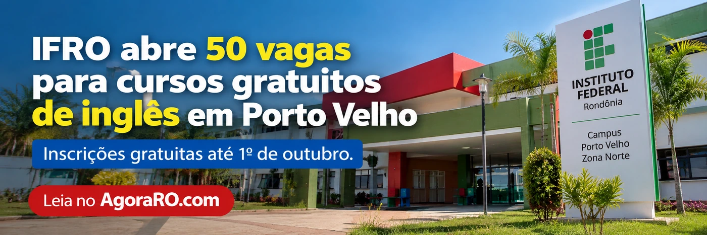 Cursos de inglês do IFRO com 50 vagas gratuitas em Porto Velho