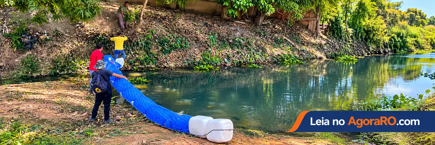 Ecobarreira em Porto Velho no igarapé Belmont.
