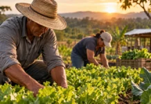 Edital de R$ 50 milhões recebe propostas para agricultura familiar; Rondônia integra lote Norte edital para agricultura familiar: trabalhadores em plantação ilustrativa; imagem não registra beneficiários nem projeto do MDA.