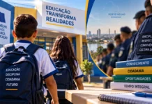 Porto Velho prepara primeira escola cívico-militar da rede municipal Escola cívico-militar em Porto Velho em composição editorial sobre modelo em preparação