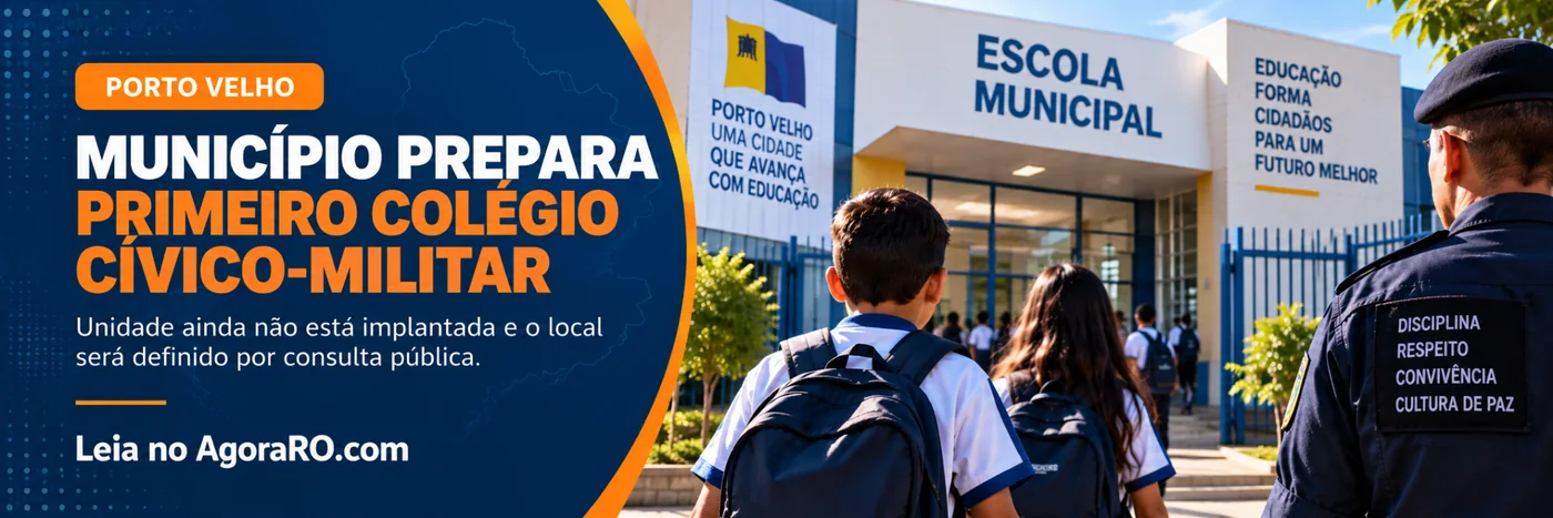 Escola cívico-militar em Porto Velho está em preparação e sem local definido