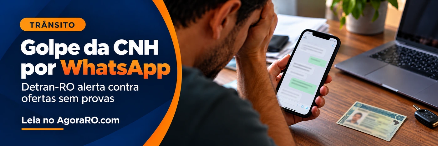 Golpe da CNH por WhatsApp é alvo de alerta do Detran-RO