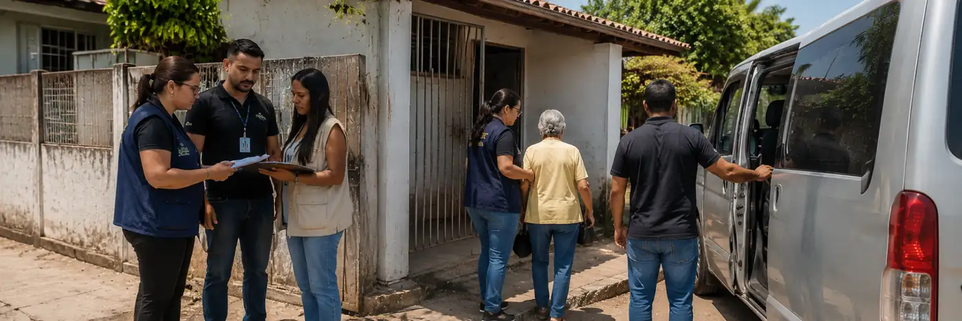 Equipe acompanha retirada de idosa para acolhimento em Porto Velho