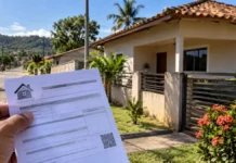 IPTU 2026 em Alto Alegre dos Parecis tem 10% de desconto até dia 30 Composição editorial com guia tributária genérica diante de imóvel residencial, representando o IPTU 2026 em Alto Alegre dos Parecis.