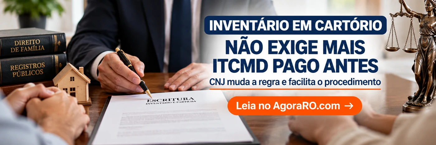 Faixa editorial sobre ITCMD no inventário e escritura de inventário e partilha em cartório