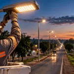 Seringueiras prevê R$ 301 mil em pregão para luminárias da BR-429 Composição editorial ilustrativa sobre iluminação pública e luminárias na BR-429 em Seringueiras