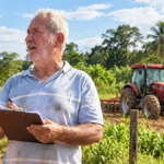 Receita publica manual do ITR 2026; produtor de Porto Velho tem até dia 30 Produtor rural em propriedade agrícola em composição editorial sobre o manual do ITR 2026