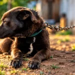 Porto Velho reforça canais para denunciar maus-tratos e abandono de animais Cão acorrentado representa casos de maus-tratos a animais em Porto Velho