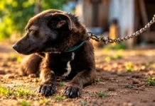 Porto Velho reforça canais para denunciar maus-tratos e abandono de animais Cão acorrentado representa casos de maus-tratos a animais em Porto Velho