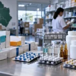 Rondônia abre pregão de R$ 47,3 milhões para medicamentos especializados Composição editorial sobre medicamentos CEAF Rondônia em ambiente farmacêutico.