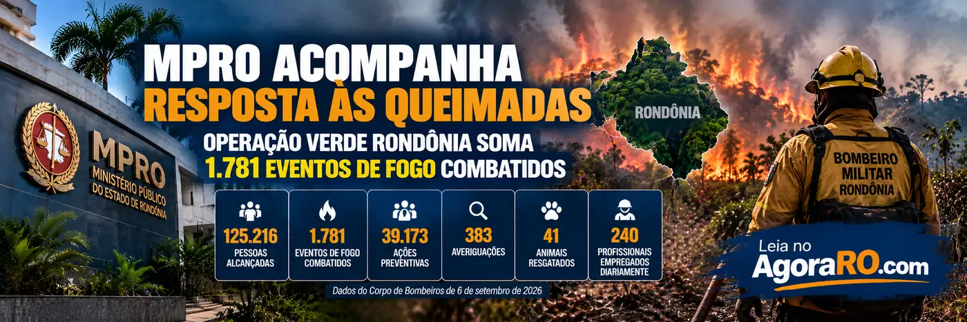 Queimadas em Rondônia: Operação Verde soma 1.781 eventos de fogo combatidos e MPRO acompanha medidas