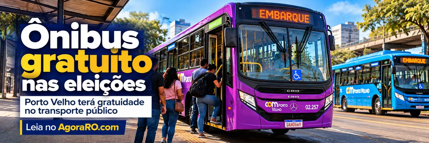Ônibus gratuito nas eleições em Porto Velho das 5h às 18h