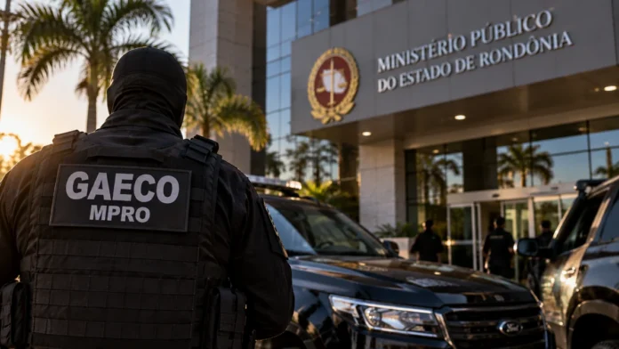 Operação Labirinto de Bronze: ilustração de agente e prédio institucional; não é registro real da segunda fase