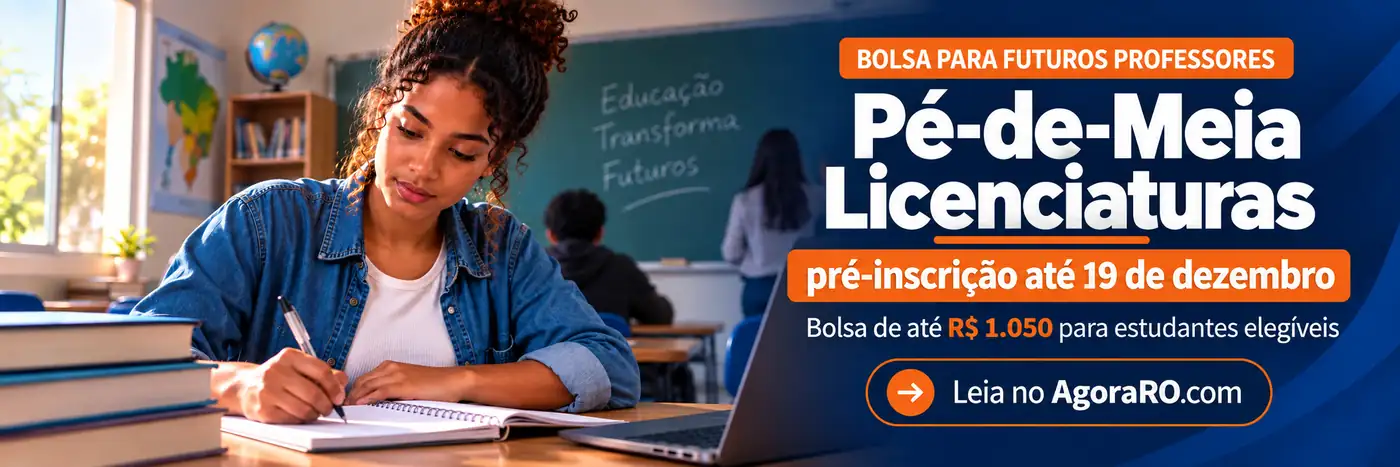 Faixa editorial do Pé-de-Meia Licenciaturas com prazo de pré-inscrição até 19 de dezembro