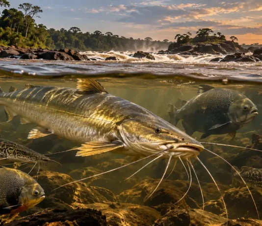 Rio Madeira entra no foco de novo relatório sobre peixes da Amazônia Peixes do rio Madeira em composição editorial com dourada e outras espécies amazônicas