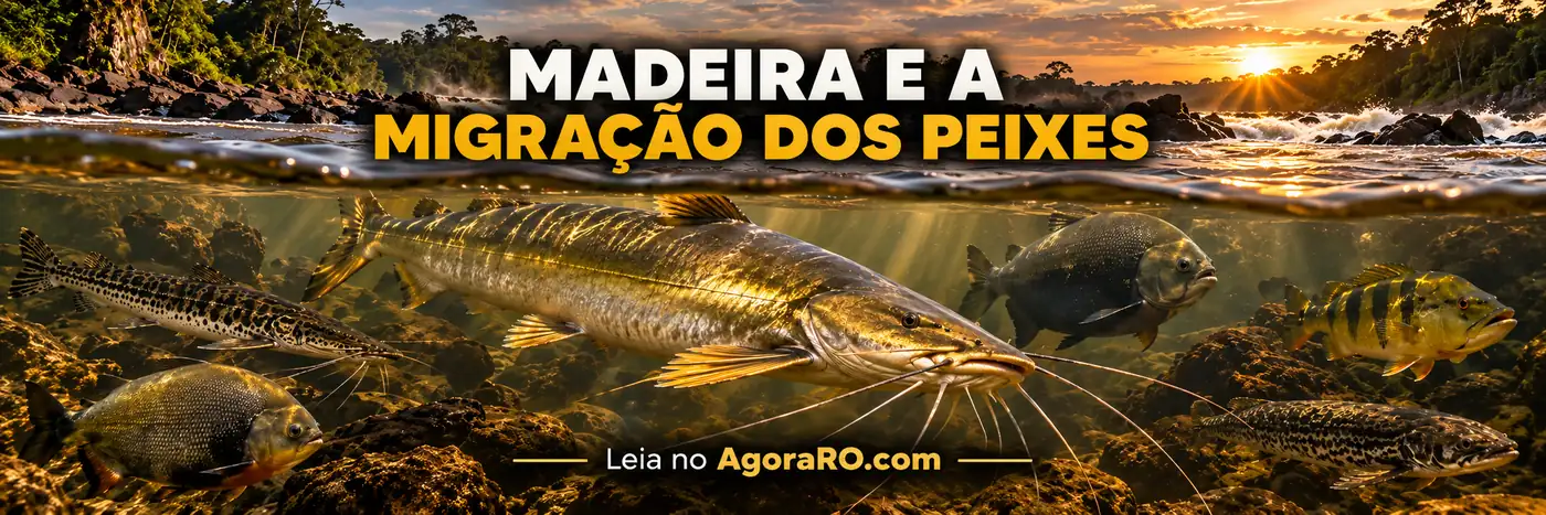 Peixes do rio Madeira em composição editorial sobre migração de espécies amazônicas