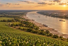 Aprosoja-RO pede plano para El Niño; seca alcança 63% de Rondônia Campo e Rio Madeira em composição editorial sobre plano para El Niño e prevenção no agro de Rondônia