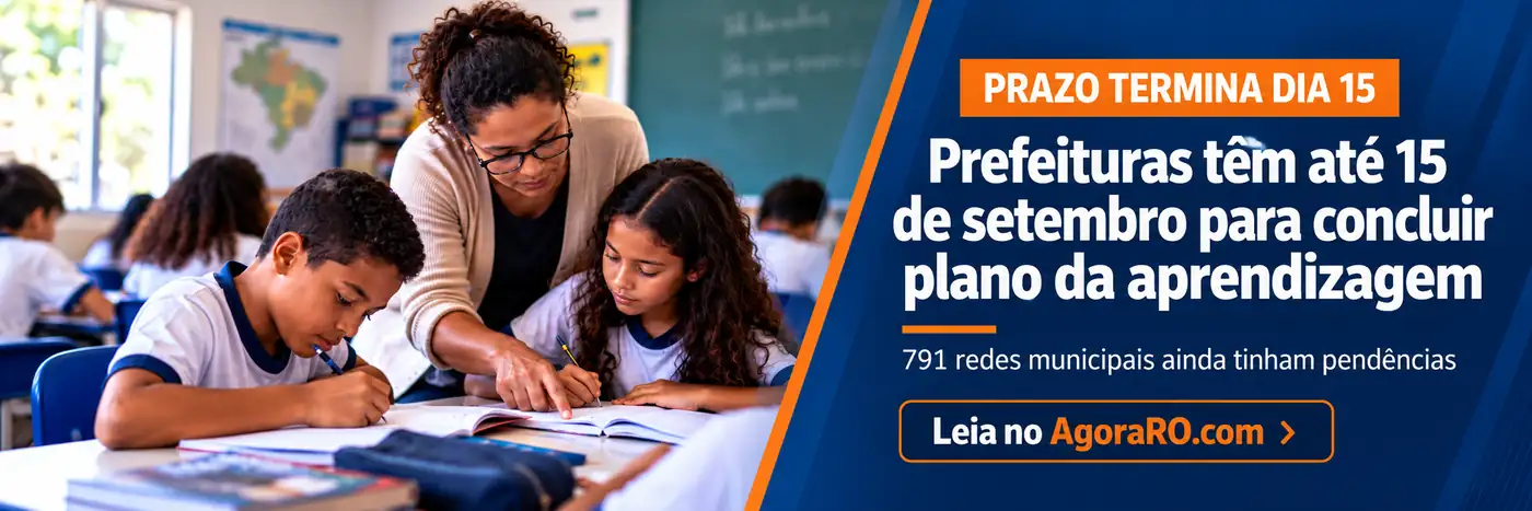 Faixa editorial sobre prazo de 15 de setembro para o plano de recomposição da aprendizagem