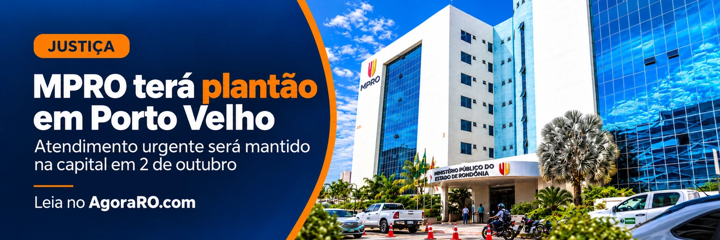 Plantão do MPRO em Porto Velho terá atendimento para demandas urgentes