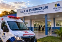 Serviço 24 horas na Ponta do Abunã registra 1.749 atendimentos em quatro meses Sala de Estabilização na Ponta do Abunã com atendimento 24 horas em Vista Alegre do Abunã