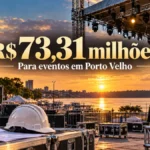 Porto Velho abre pregão de até R$ 73,31 milhões para estruturas e equipamentos de eventos Composição editorial sobre pregão de eventos de Porto Velho com valor estimado de até R$ 73,31 milhões.