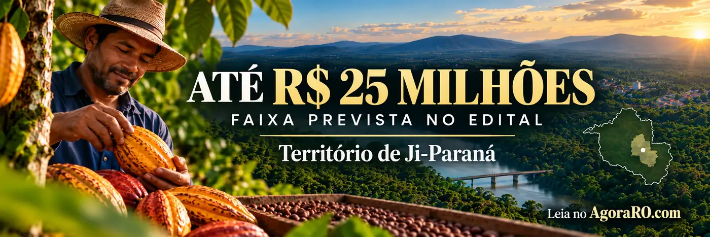 Faixa editorial do Prospera Amazônia com previsão de até R$ 25 milhões para o território de Ji-Paraná