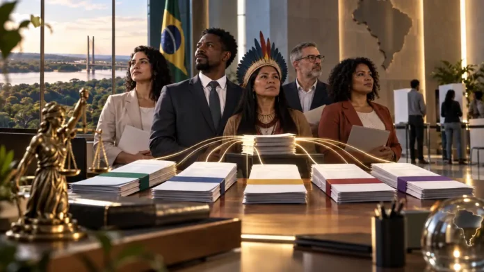 Composição editorial sobre recursos eleitorais 2026, Justiça Eleitoral e candidaturas contempladas