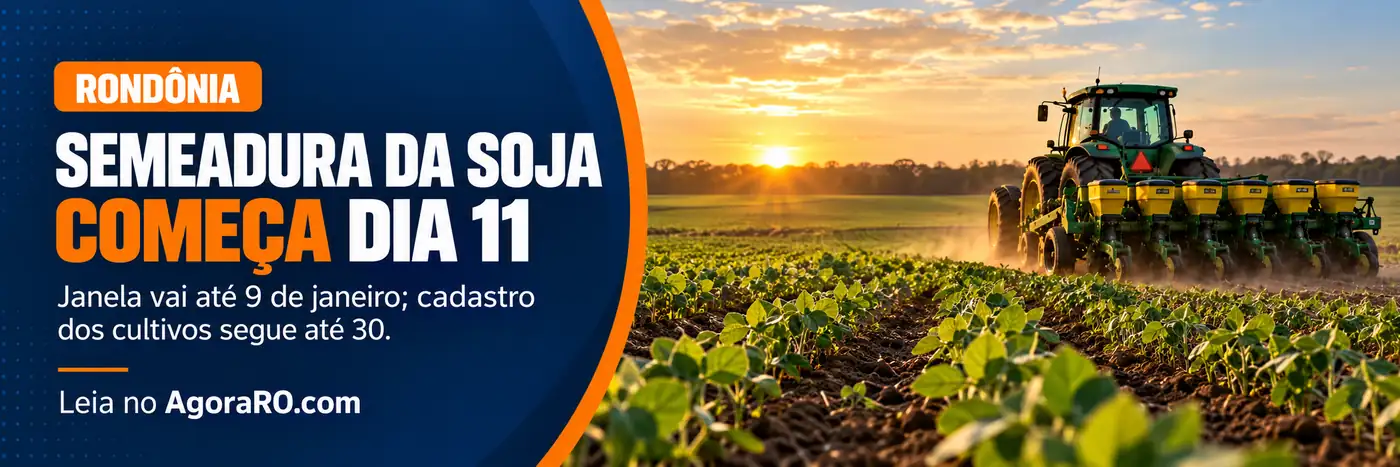 semeadura da soja em Rondônia começa em 11 de setembro na safra 2026 2027