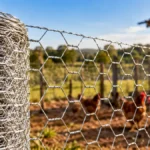 Brasil investiga importação chinesa de telas usadas em cercas rurais Composição editorial com tela hexagonal galvanizada em propriedade rural.
