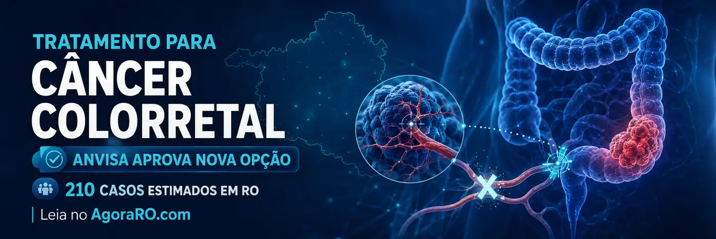Faixa sobre tratamento para câncer colorretal com Anvisa, Rondônia e 210 casos estimados