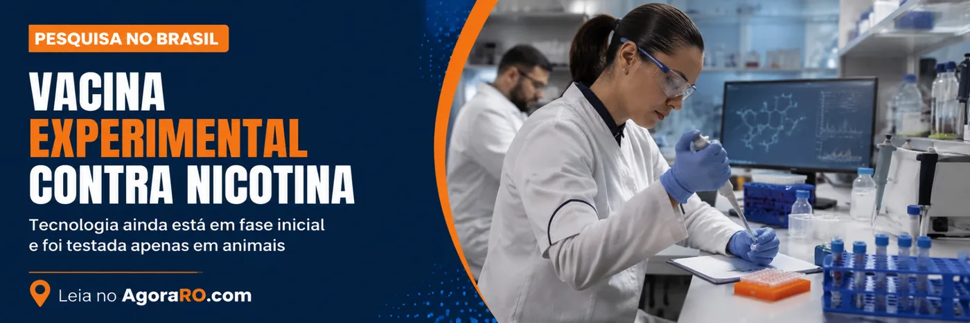 Pesquisa de vacina contra nicotina em laboratório
