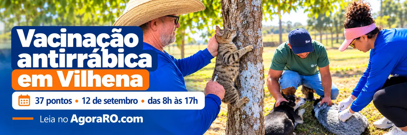 Vacinação antirrábica em Vilhena será realizada das 8h às 17h em 37 pontos