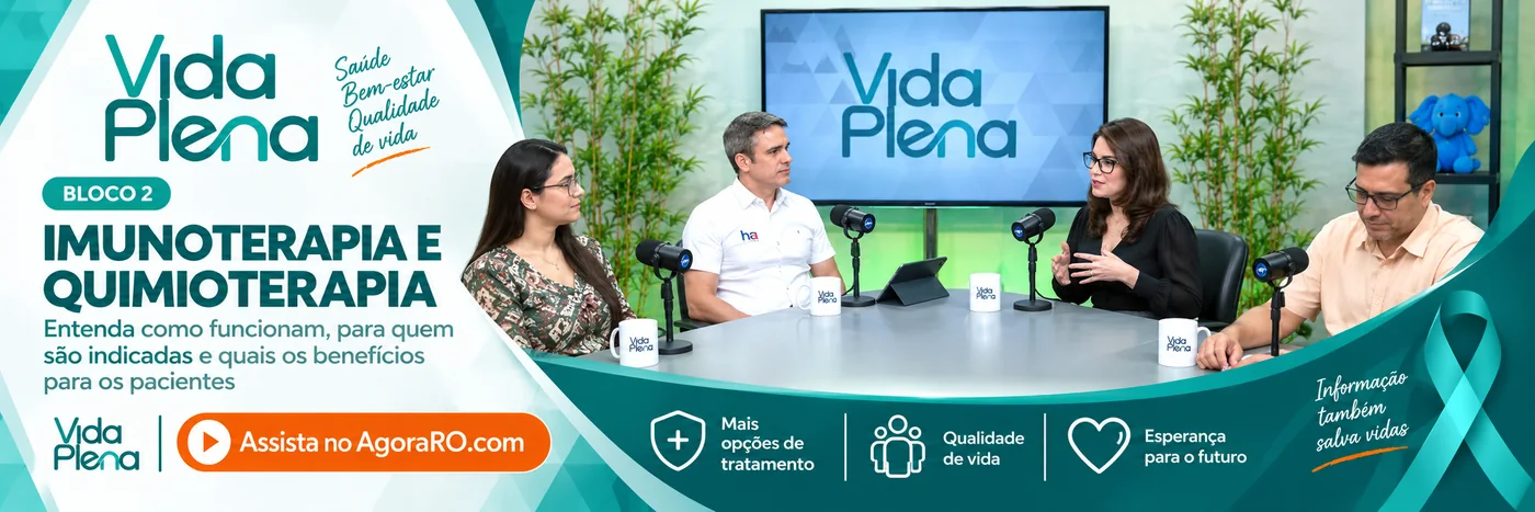 Bloco 2 do Vida Plena sobre imunoterapia e quimioterapia, com foco na definição do tratamento