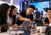 Conexão Tech.RO terá mais de 40 atividades em Porto Velho; inscrições seguem abertas Participantes em atividade de tecnologia ilustram o Conexão Tech.RO em Porto Velho