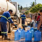 Porto Velho já distribuiu mais de 180 mil litros de água durante a estiagem distribuição de água em Porto Velho leva água potável a famílias afetadas pela estiagem