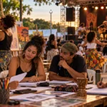 Rolim de Moura abre cinco chamadas culturais com R$ 423 mil; inscrições começam em datas diferentes Imagem ilustrativa de atividades culturais em Rolim de Moura com artistas, música e produção visual