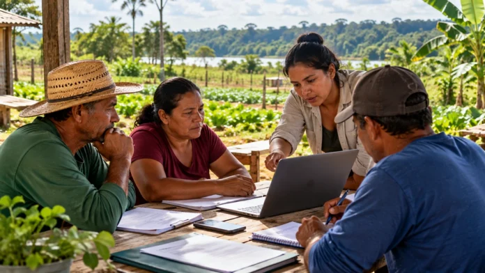 Agricultores familiares recebem orientação sobre edital do MDA em ambiente rural de Rondônia