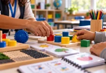 Seminário em Porto Velho esclarece direitos na educação inclusiva A educação inclusiva é ilustrada por professora e estudante usando blocos geométricos e materiais pedagógicos em sala de aula.